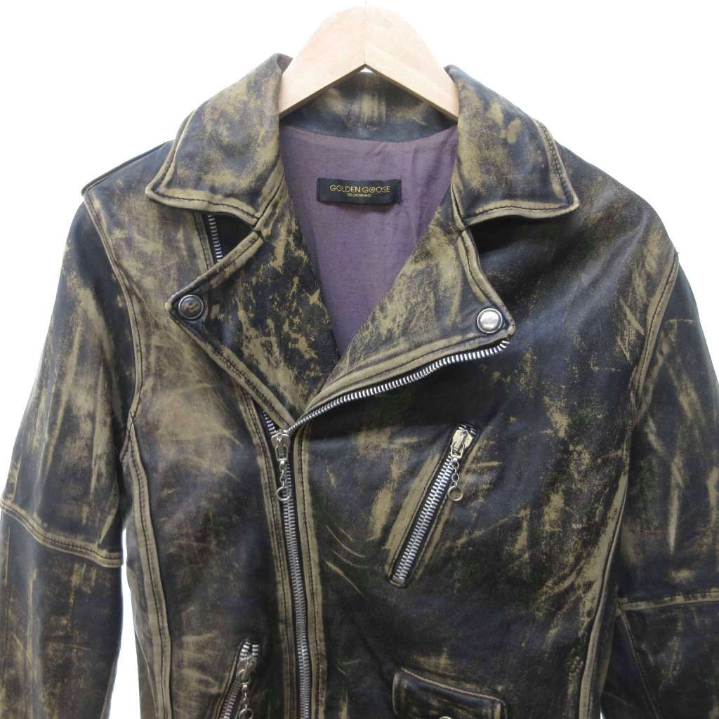 ゴールデングース GOLDEN GOOSE レザーバイカージャケット ライダース