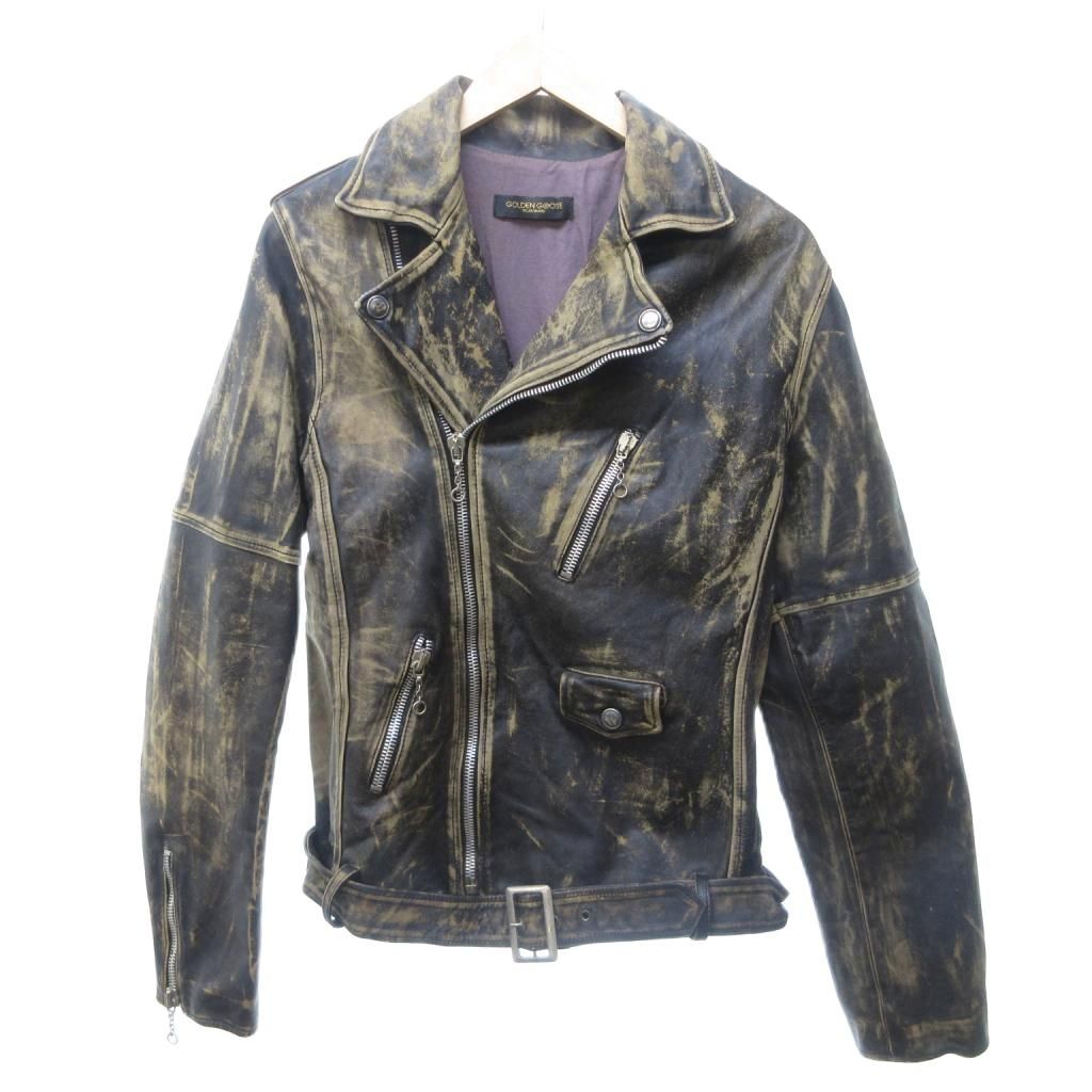 ゴールデングース GOLDEN GOOSE レザーバイカージャケット ライダース