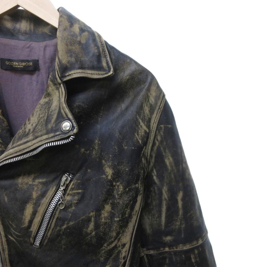 ゴールデングース GOLDEN GOOSE レザーバイカージャケット ライダース