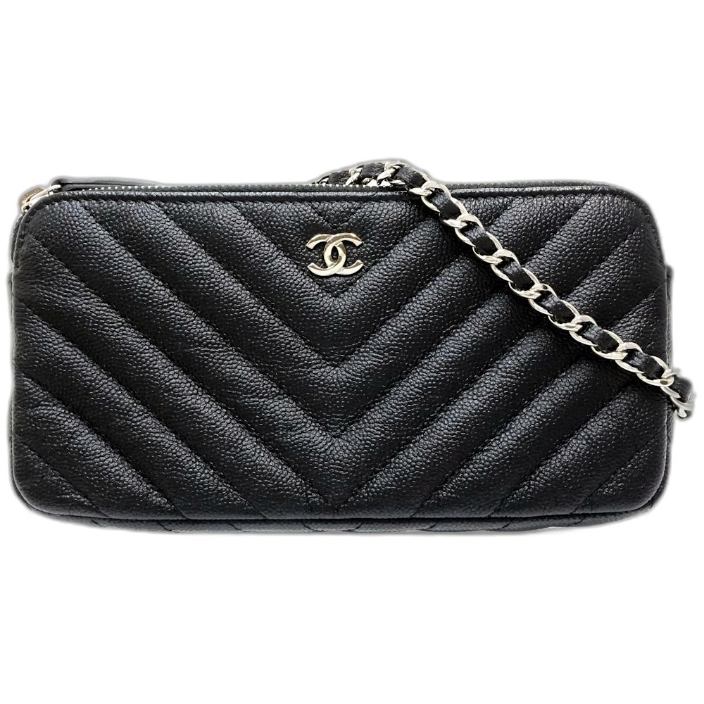 中古】CHANEL シャネル ウォレットチェーン A82527 Vステッチ チェーン