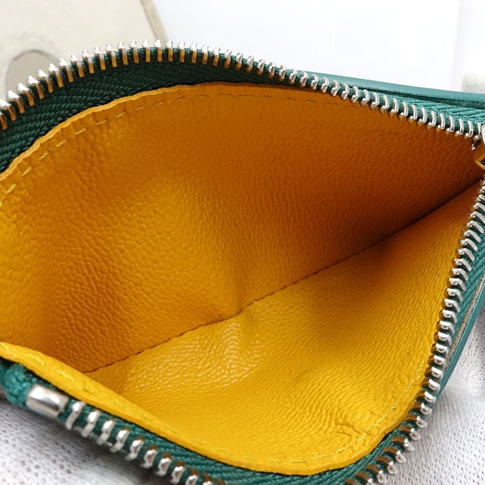 GOYARD ゴヤール 三つ折り財布 サンガブリエルウォレット PVCxレザー グリーン レディース |181691 三つ折り財布 折り財布 小物