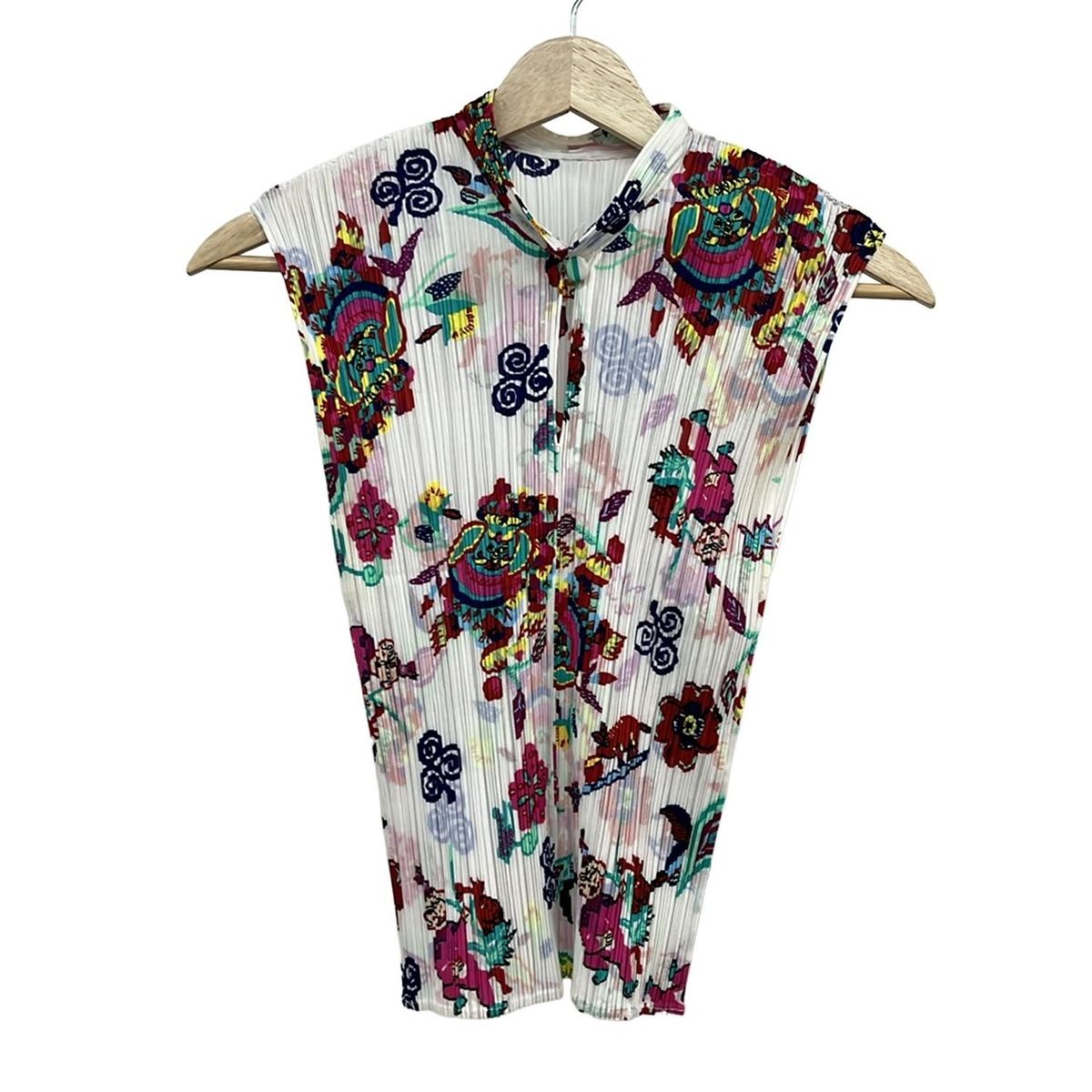 PLEATS PLEASE(プリーツプリーズ) ノースリーブシャツブラウス サイズ3