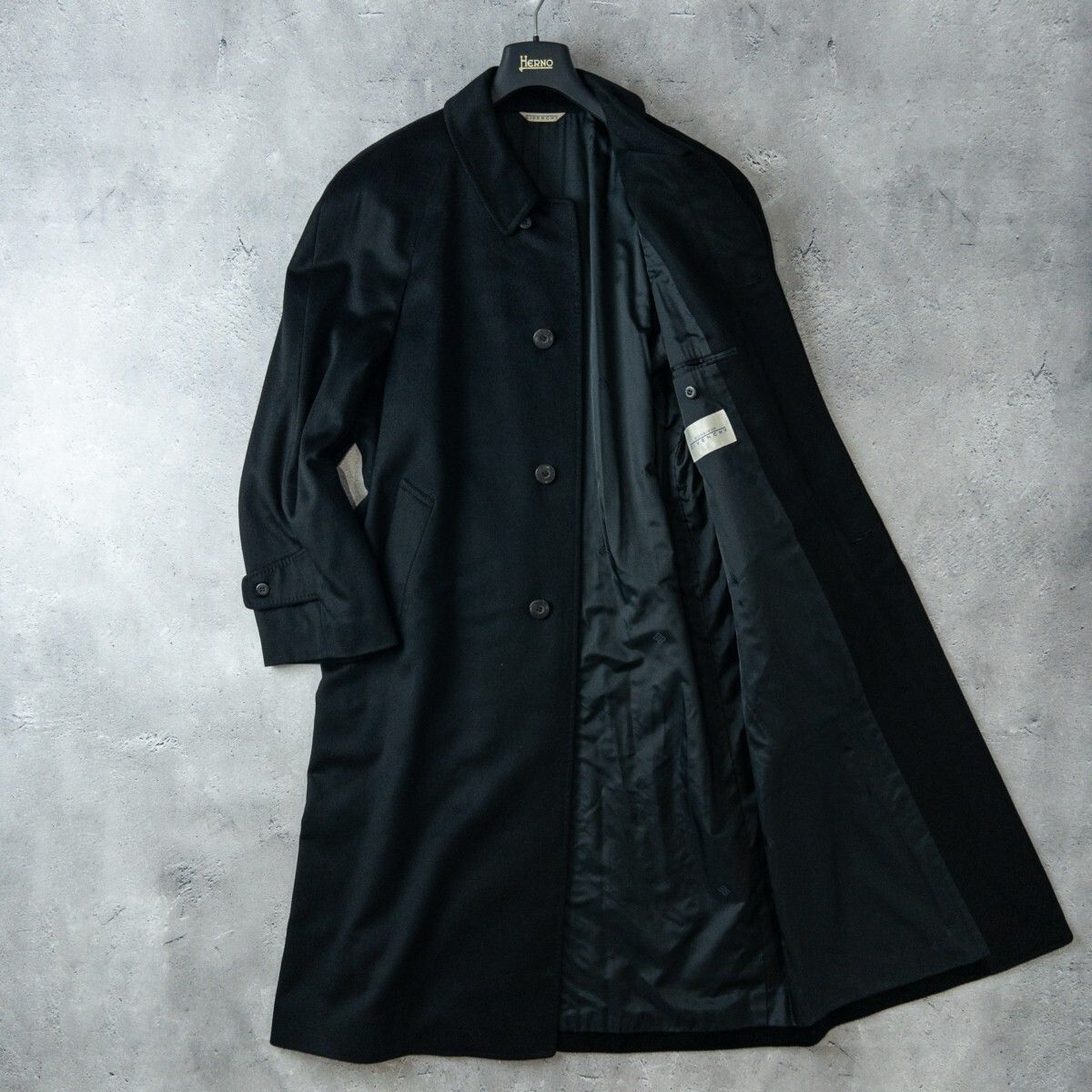 極美品 GIVENCHY ジバンシー ヴィンテージ　コート ブラック 極上 GIVENCHY ジバンシィ カシミヤ100% ロング ステンカラー コート