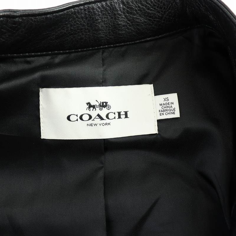 コーチ COACH シングル ライダースジャケット レザージャケット 牛革