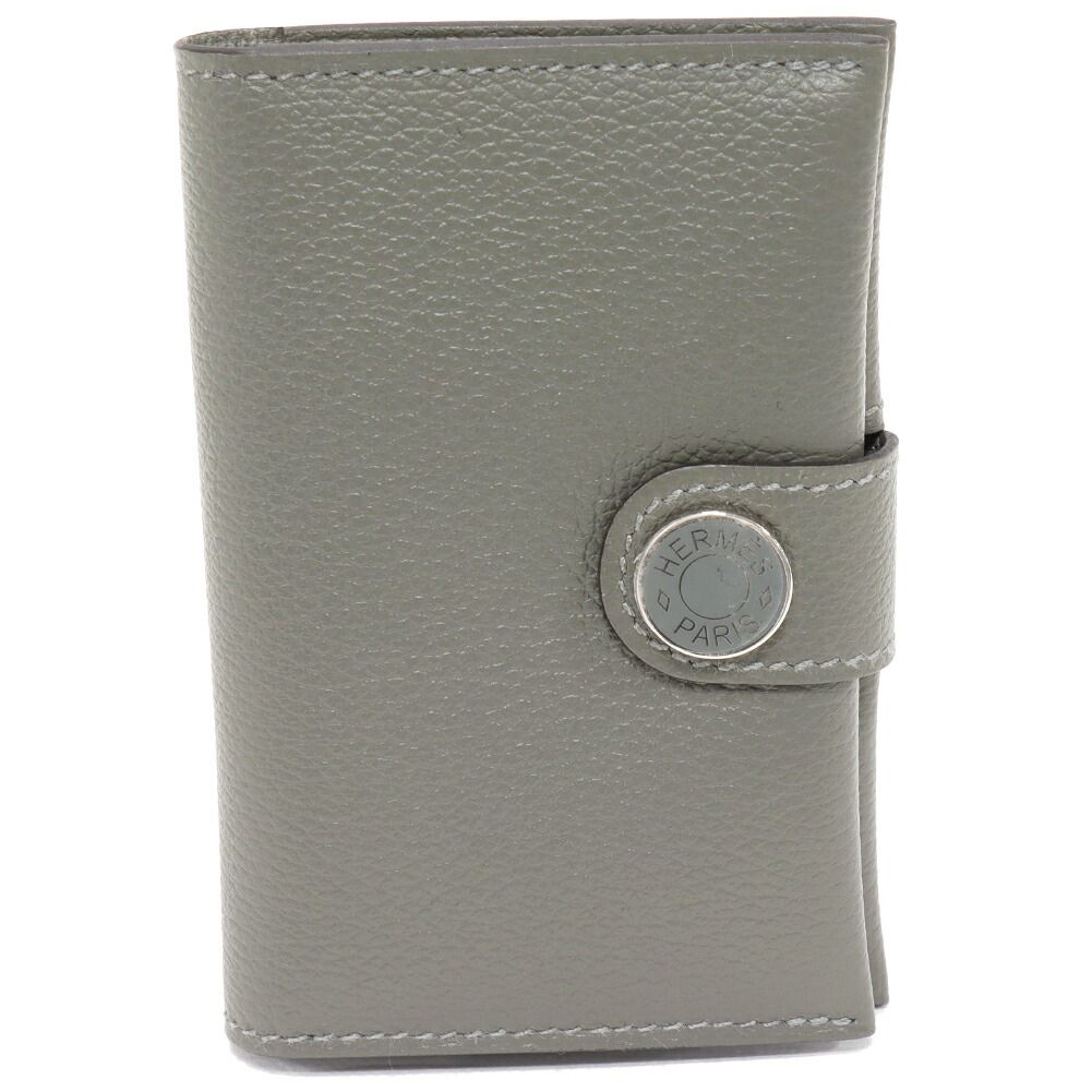 エルメス 二つ折りカードケース パスケース RMS エバー グリメイヤー シルバー金具