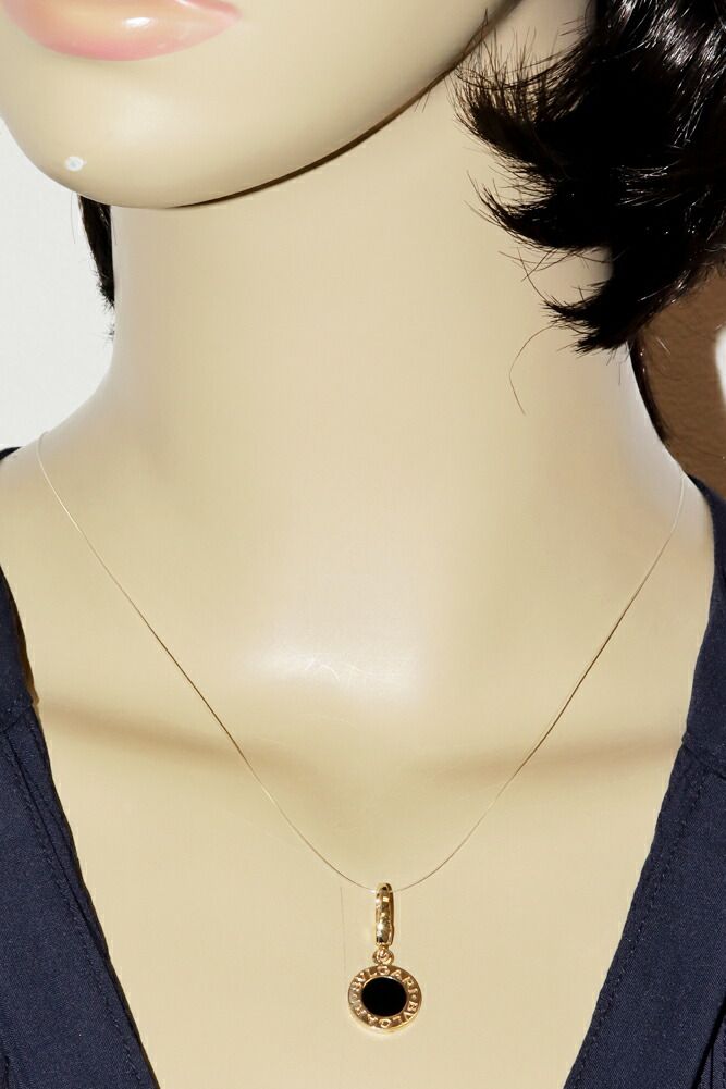 ブルガリ チャーム ペンダントトップ K 18 YG オニキス ブルガリブルガリ