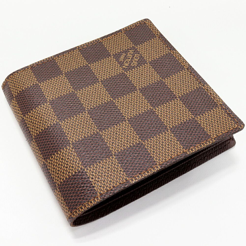ルイヴィトン 二つ折り財布 小銭入れあり ダミエ ポルトフォイユ マルコ N 61675