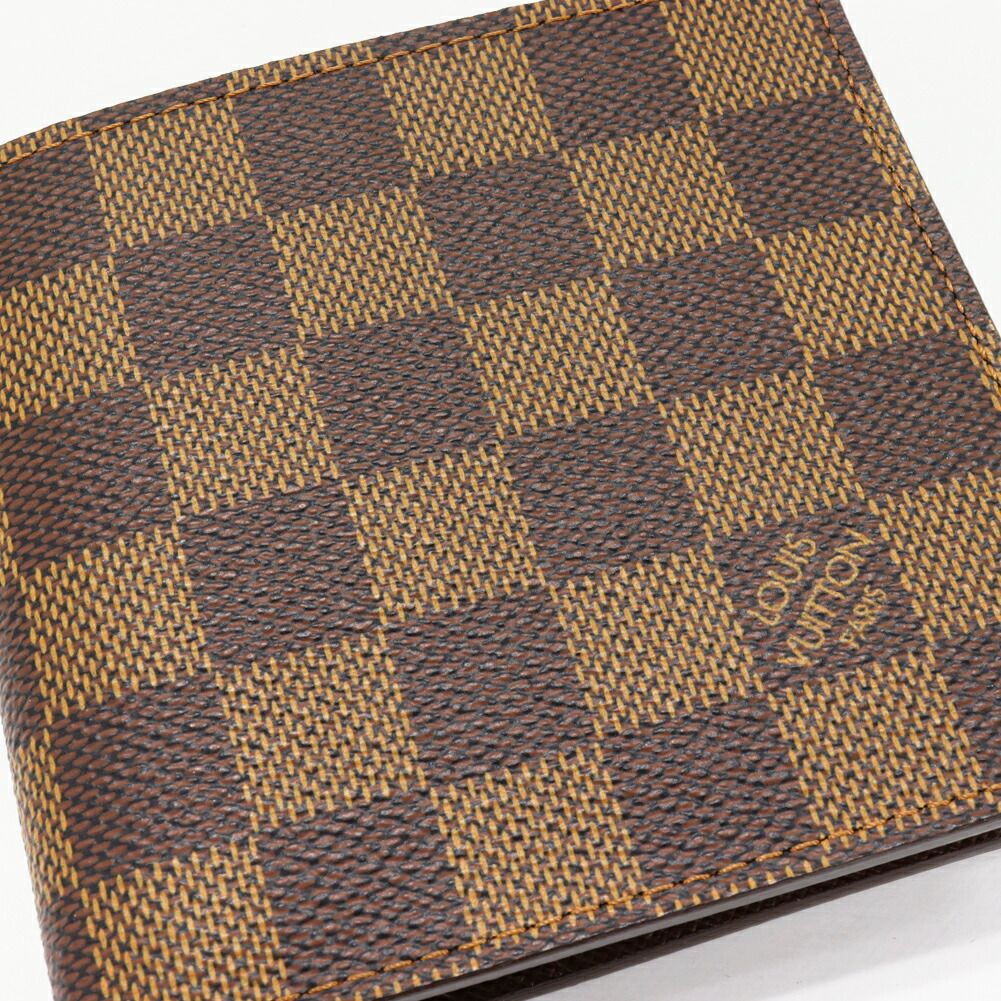 ルイヴィトン 二つ折り財布 小銭入れあり ダミエ ポルトフォイユ マルコ N 61675