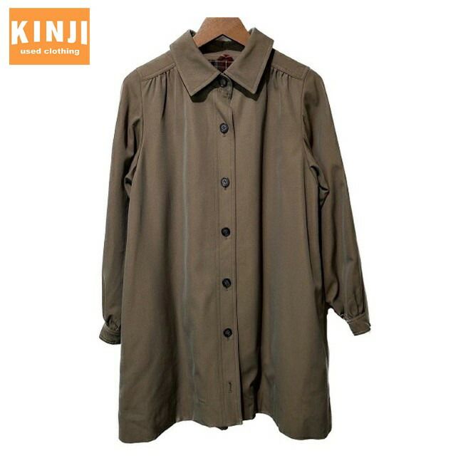 Yves Saint Laurent ステンカラーコート 古着 良品 YVES SAINT LAURENT ステンカラーコート ロング丈 アウター 無地