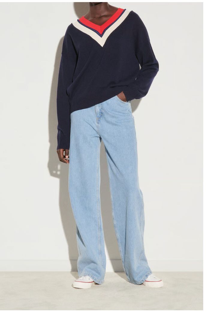 レディース SANDRO サンドロ ウール カシミア Vネック ニット