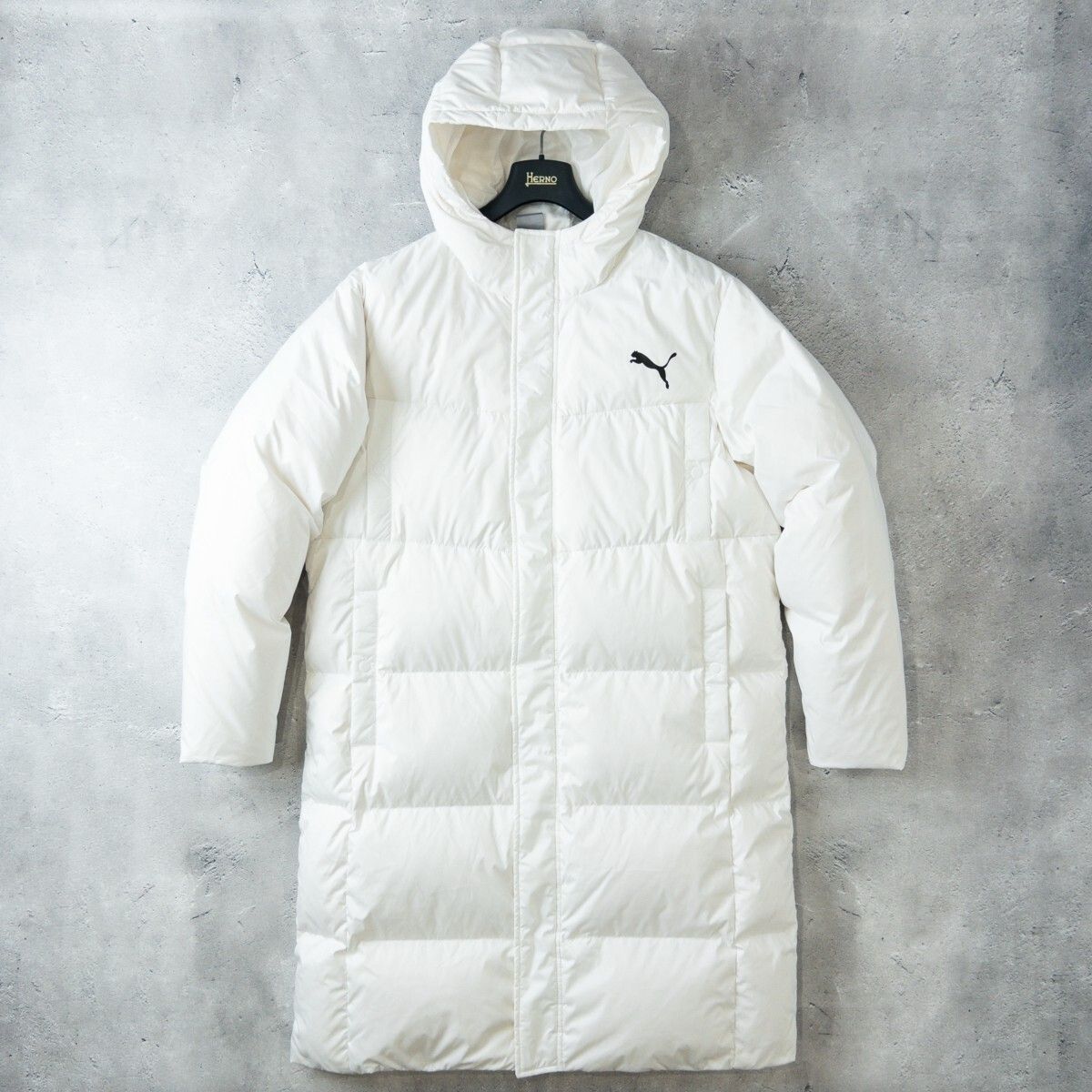 美品 PUMA プーマ 極暖 肉厚 ダウン ベンチ コート / メンズ XL / 白