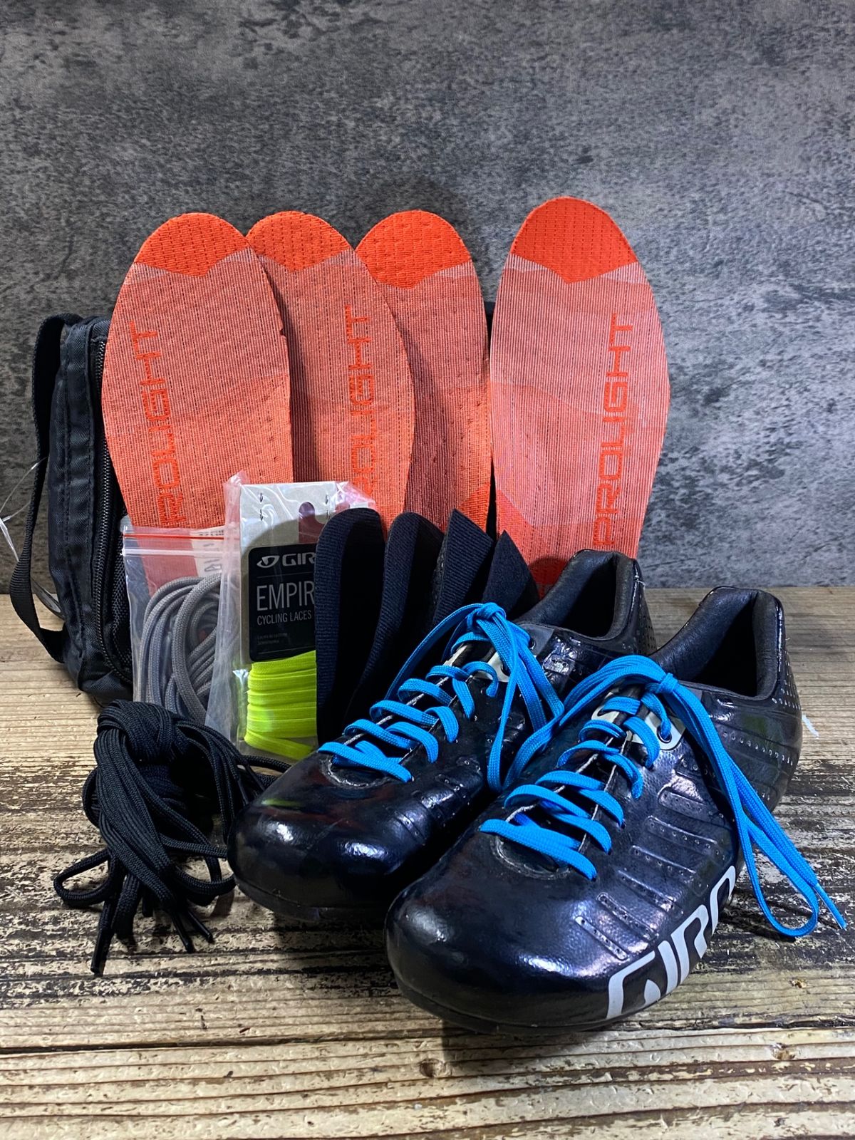 JO 619 ジロ GIRO EMPIRE SLX ビンディングシューズ 3穴 レース 黒 EU 40 5 EASTON EC 90