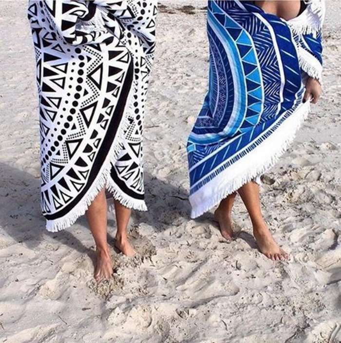 ラウンドビーチタオル ビーチマット 即購入OK ラウンド 大判 ビーチ