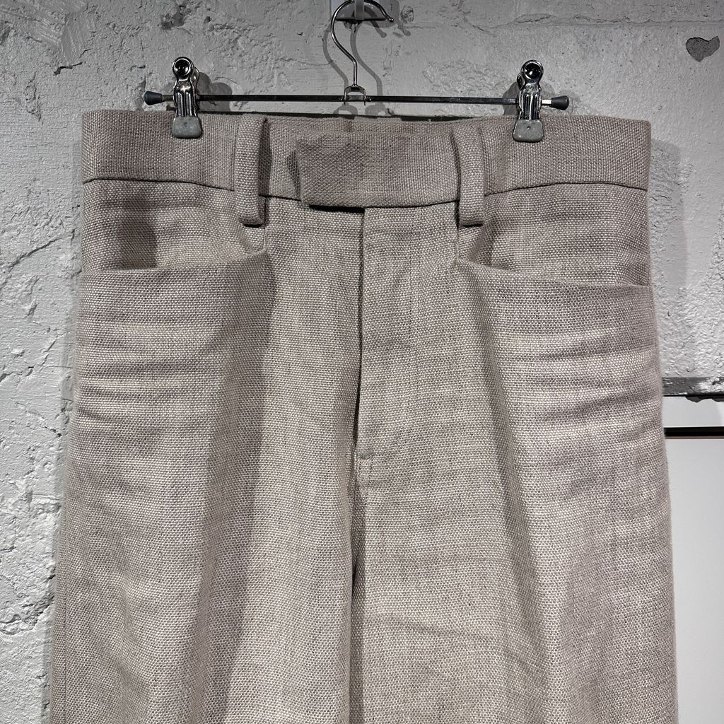 希少　K8.0BASEBALL9 ベージュ リネン ワイドパンツ K8.0on K8.0BASEBALL9 リネンワイドパンツ ベージュ size:S【表参道A11