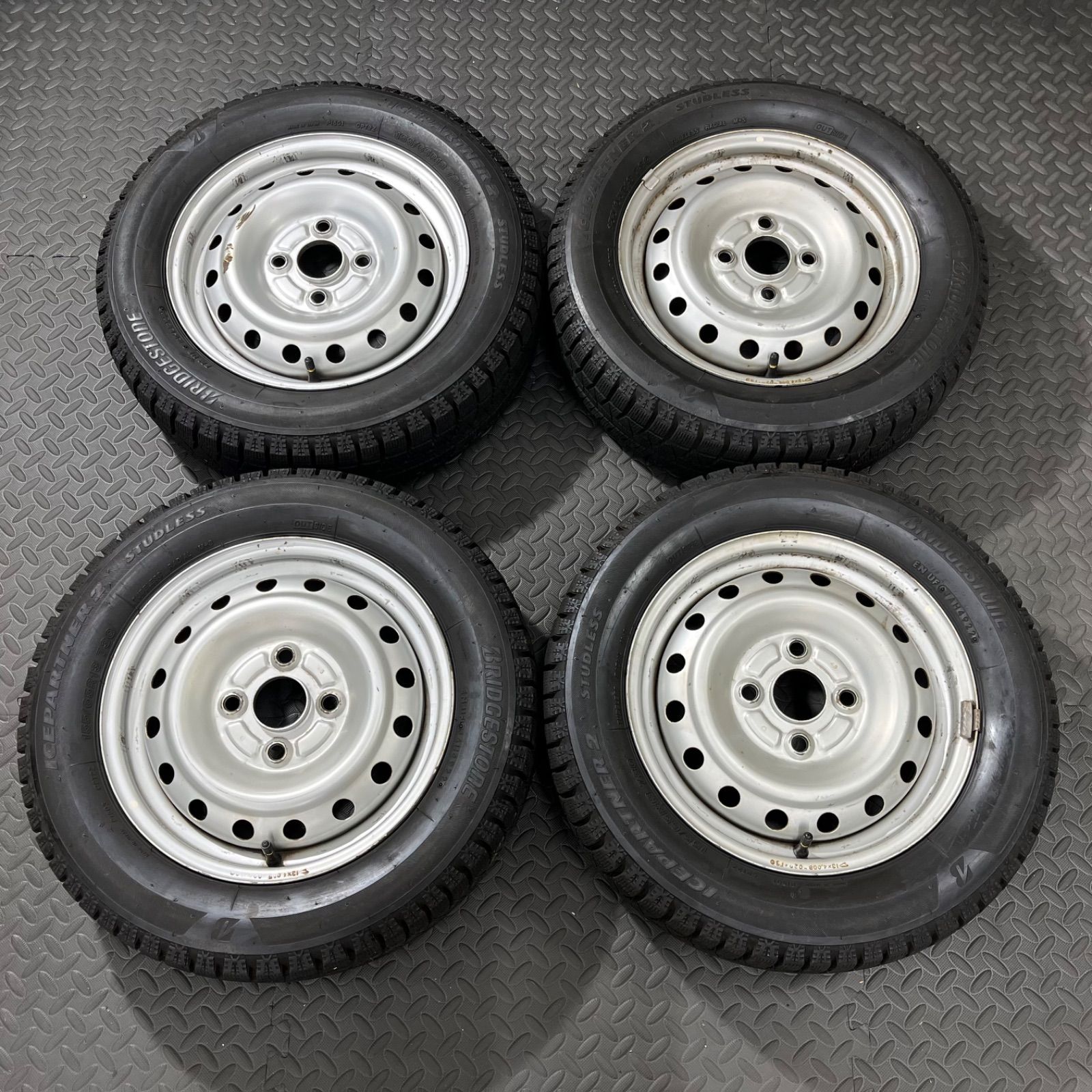 22年製 155 65 R 13 ブリヂストン アイスパートナー2 ダイハツ ミラジーノ L 700 S スタッドレスタイヤ 1259 E