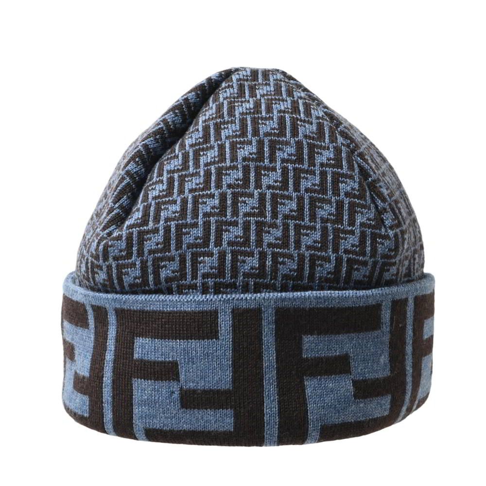FENDI ズッカ柄 ウール ニット キャップ ビーニー
