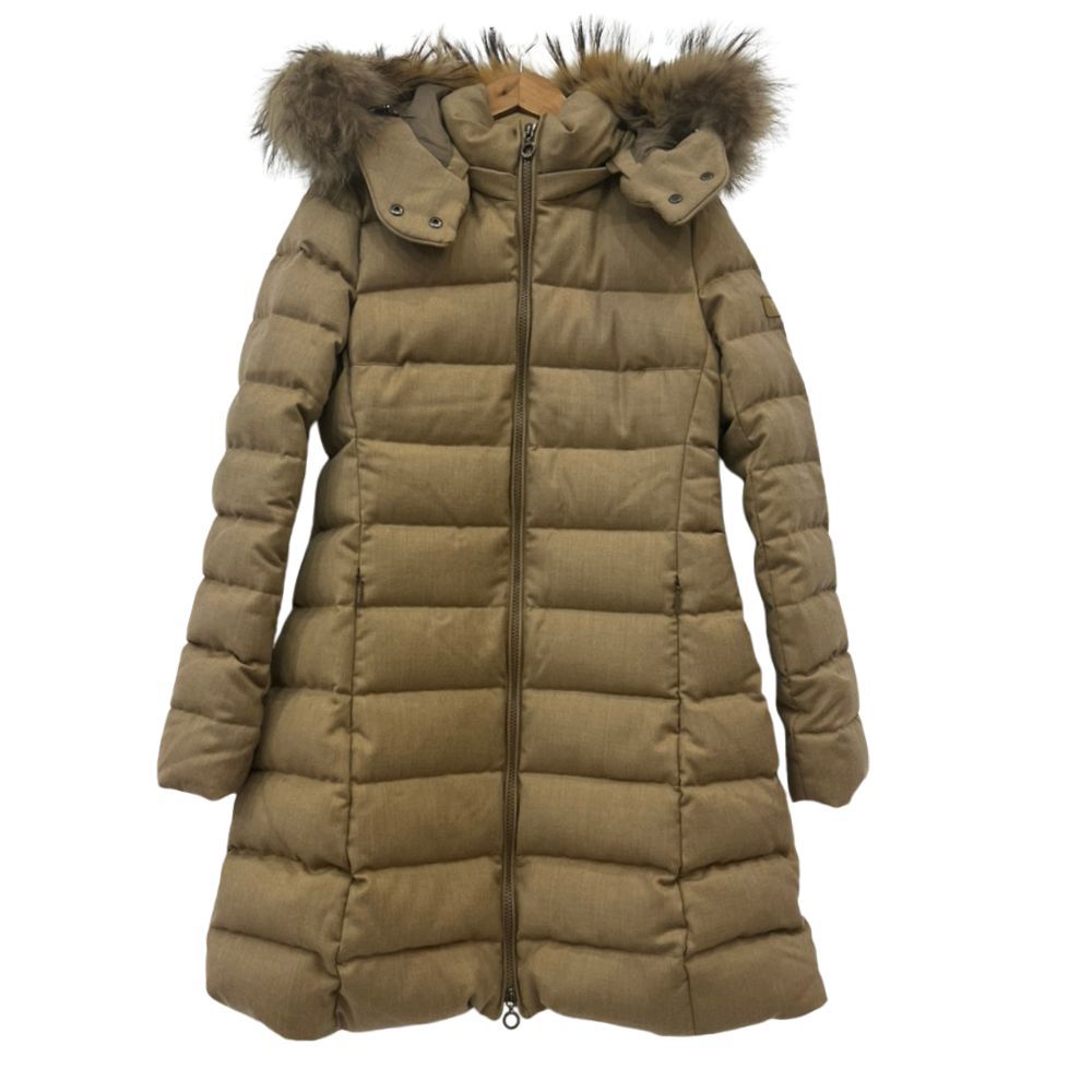 美品 TATRAS タトラス LAVIANA ラビアナ ウール フード2WAY ファー付き 