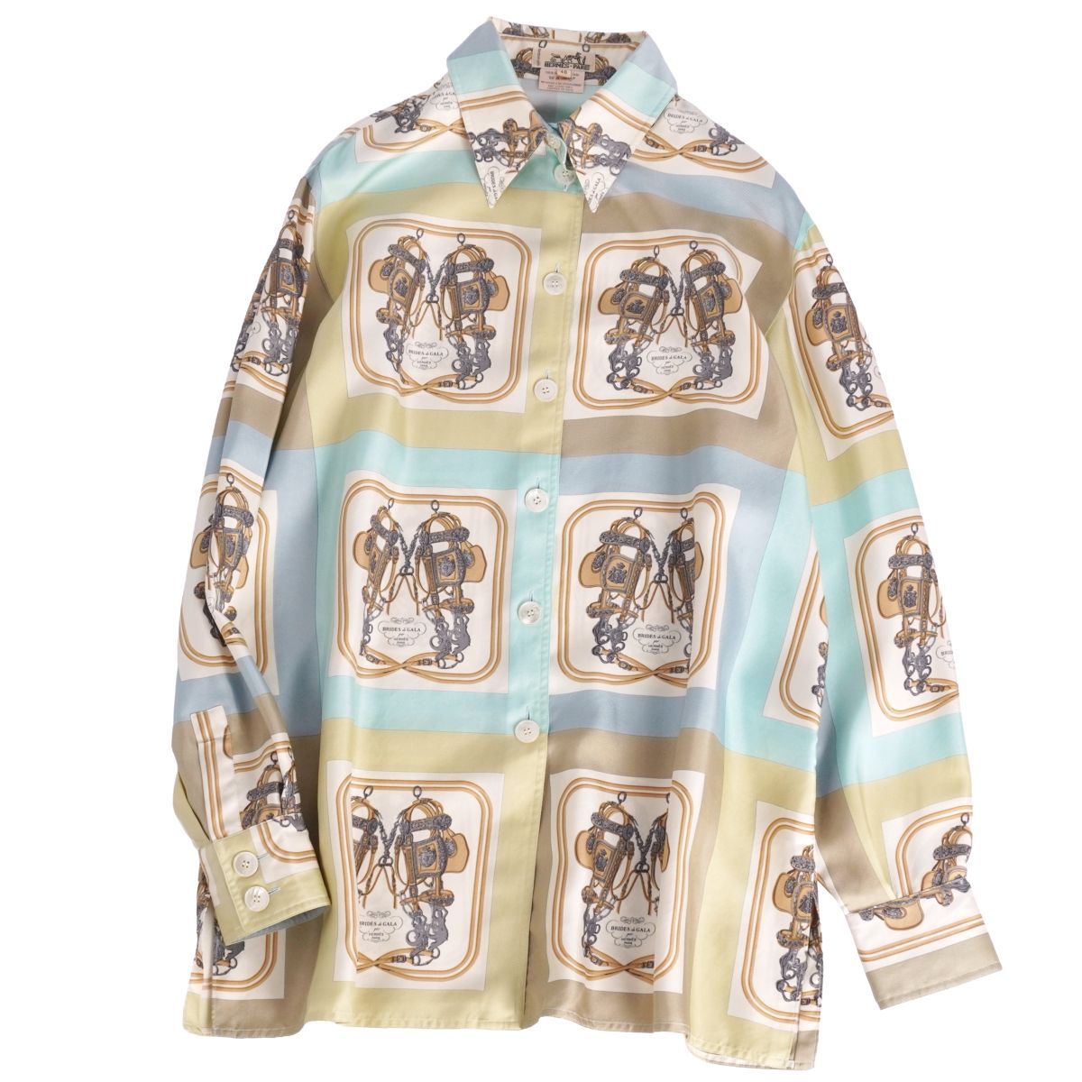 Vintage エルメス HERMES シャツ ブラウス ロングスリーブ 長袖 - メルカリ