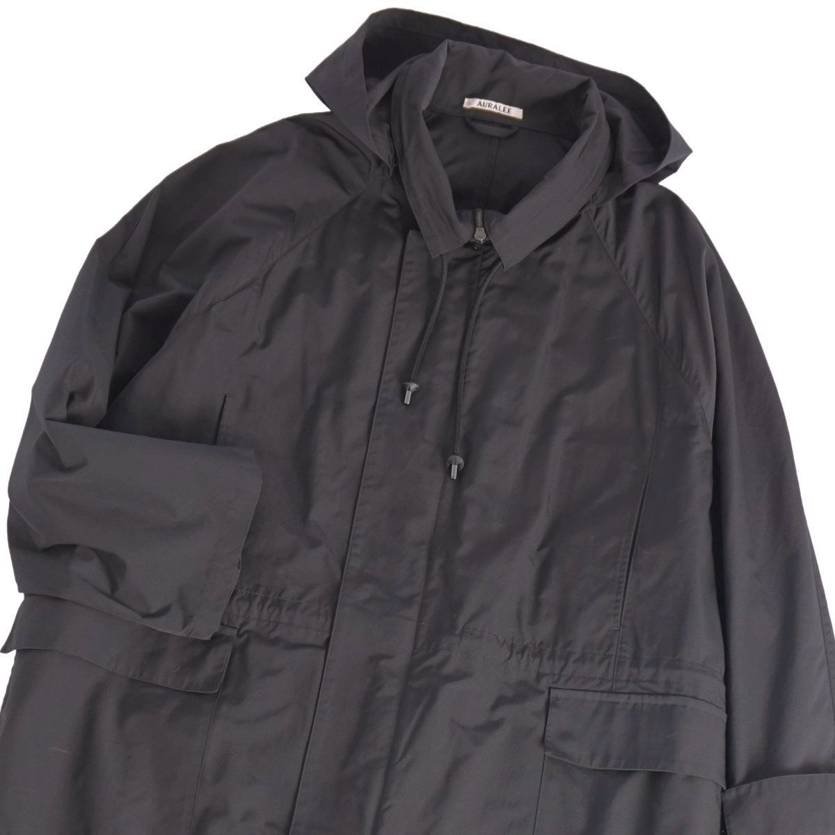 極美品 オーラリー AURALEE コート 2023 ロングコード フード付き