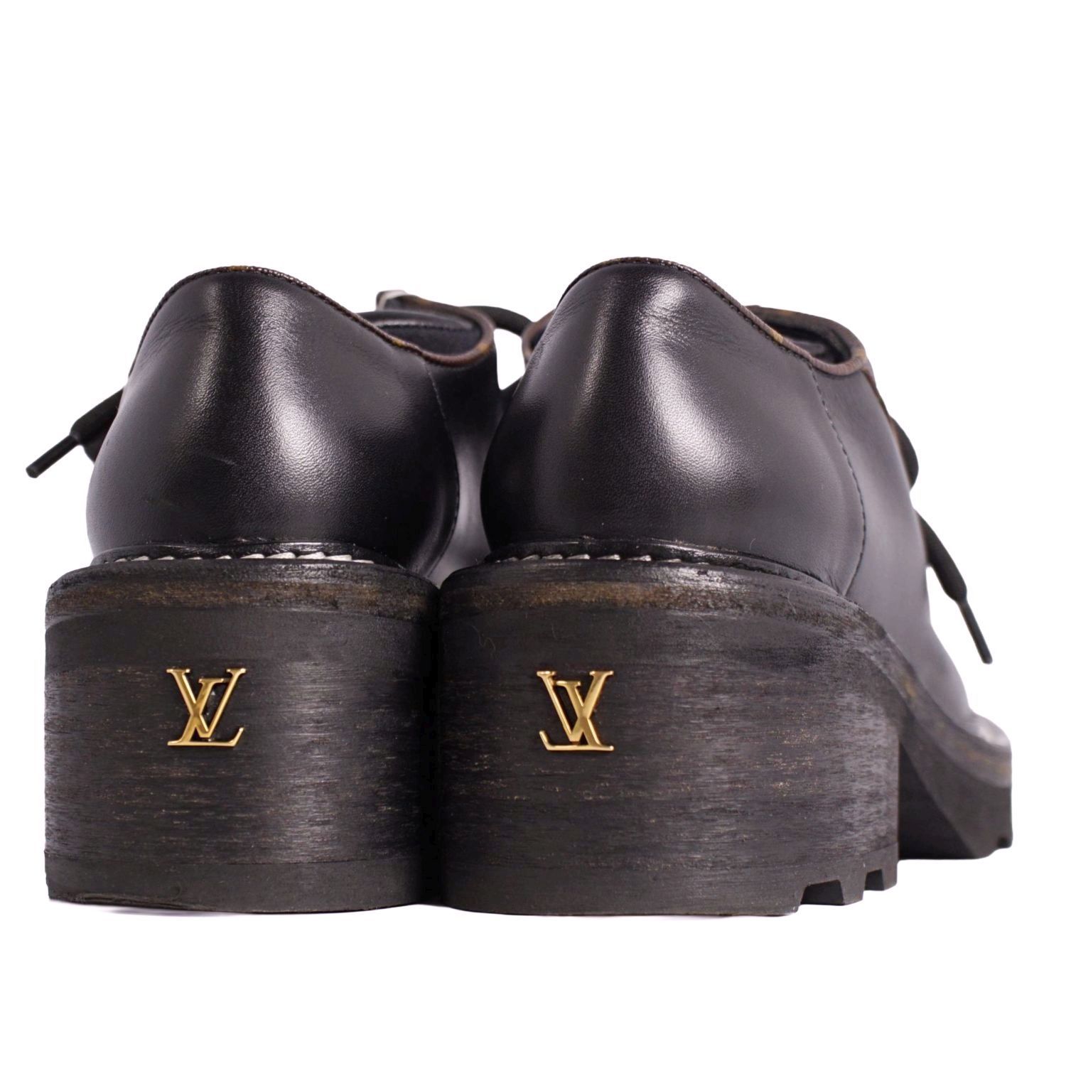 ルイヴィトン LOUIS VUITTON LVボブール ライン レザーシュ ダメージ加工 クルーネック