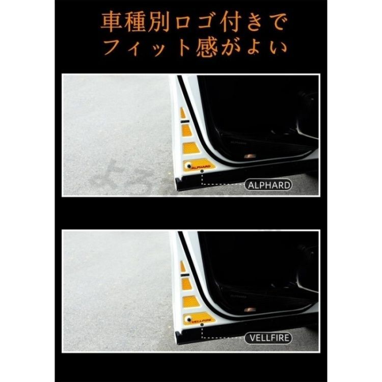 色限定アルファード/ヴェルファイア30系（ALPHARD/VELLFIRE）専用ドア内側反射フィルムカバー8枚セットフロントスポイラー 車 プロテクター