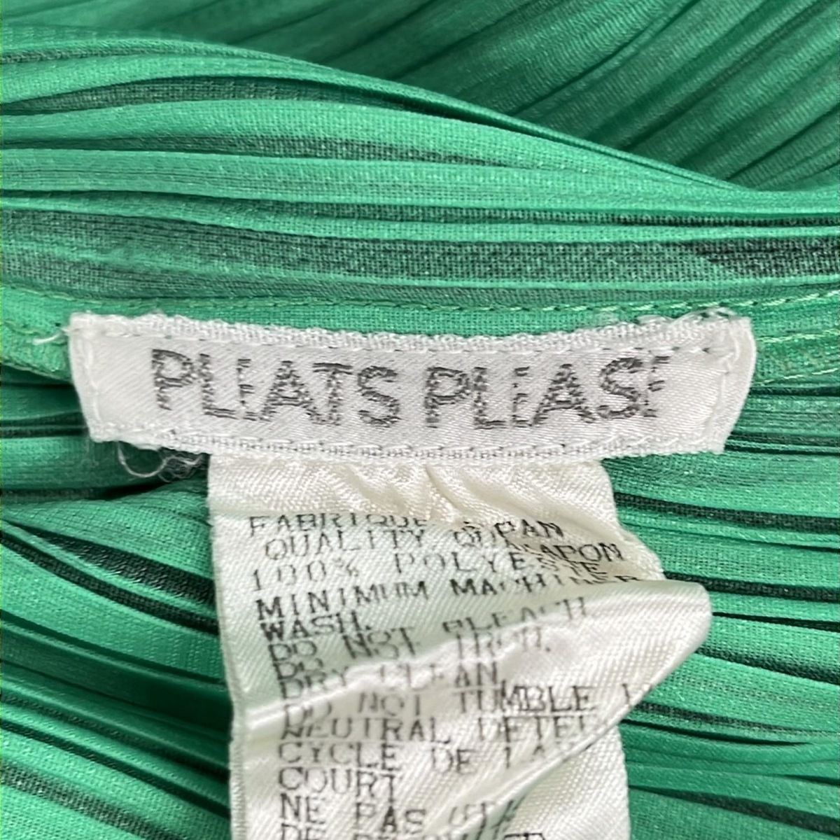 プリーツプリーズ ワンピース サイズ4 XL レディース - グリーン×黒