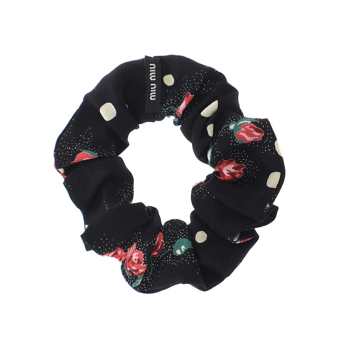 miu miu ミュウミュウ シルクヘアバンドセット 5IF205 ブラック