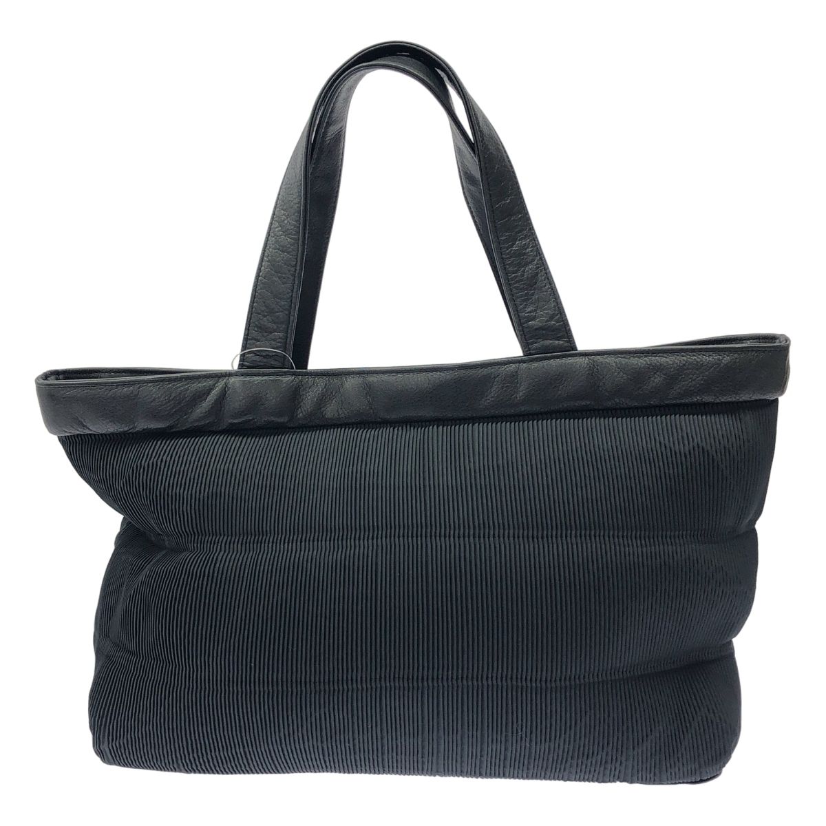ISSEY MIYAKE イッセイミヤケ レザーハンドルプリーツトートバッグ 