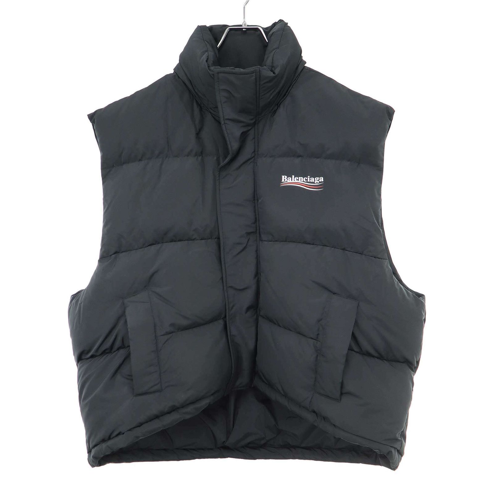 バレンシアガ Political Campaign Padded Gilet キャンペーンロゴパテッドベスト 762769 TYD 36 ブラック 46