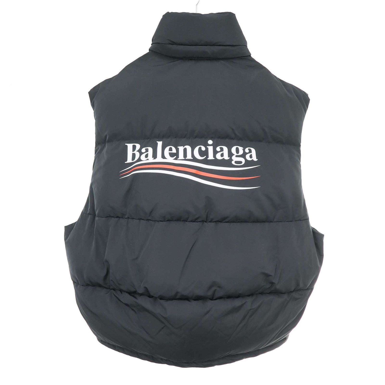 バレンシアガ Political Campaign Padded Gilet キャンペーンロゴパテッドベスト 762769 TYD 36 ブラック 46