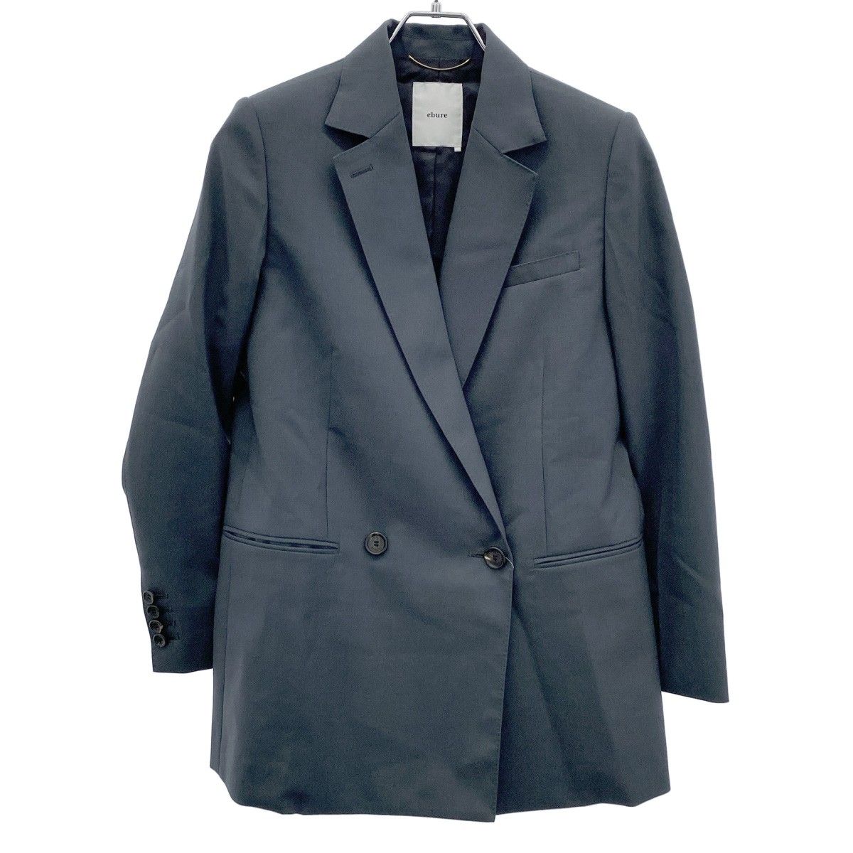 ebure エブール 21 SS ダブルテーラードジャケット スラックスパンツ セットアップ ブルー 36