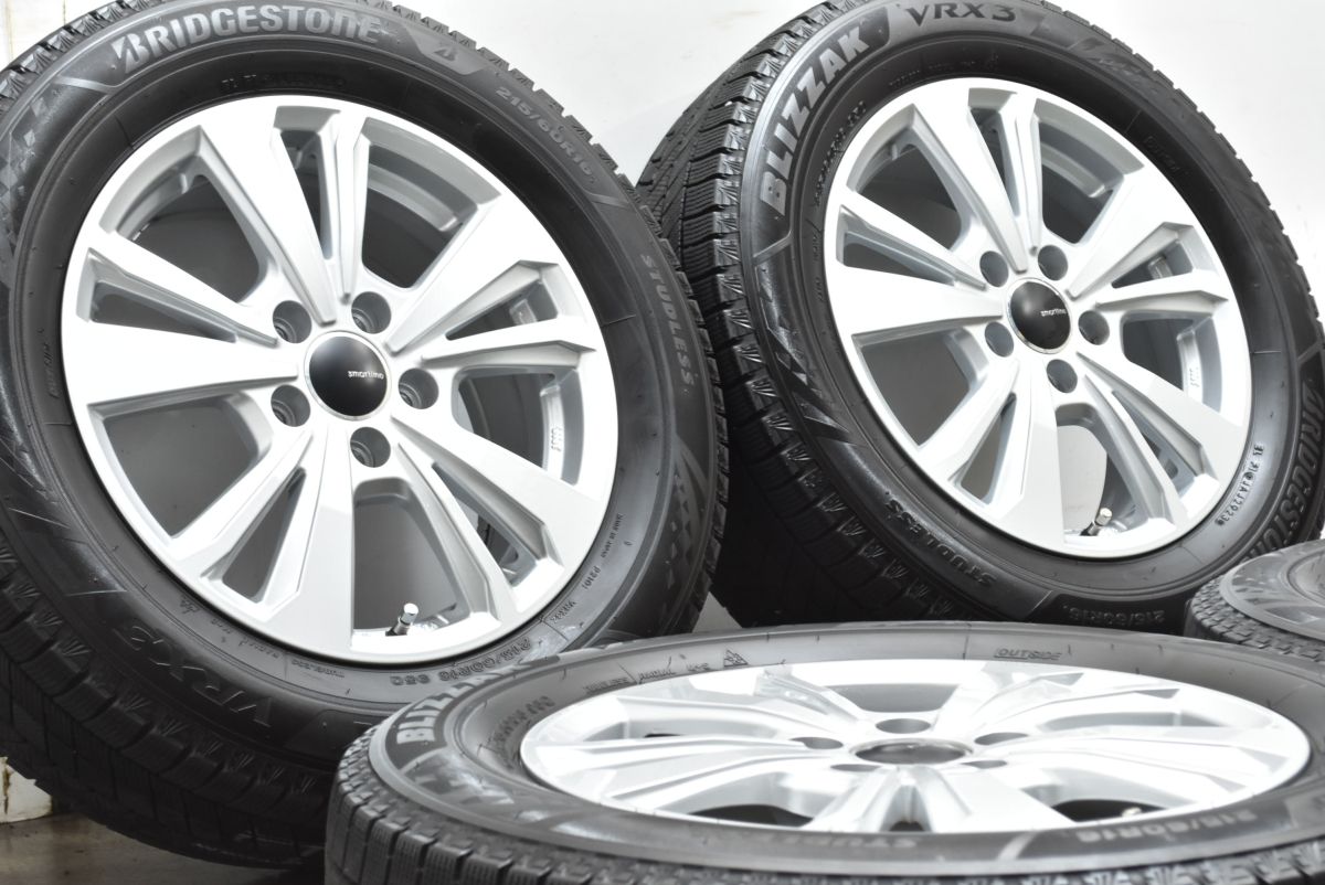 VRX 3付 バリ溝 スマートライン 16 in 6 5 J 46 PCD 112 ブリヂストン ブリザック 215 60 R T Roc パサート ビートル シャラン