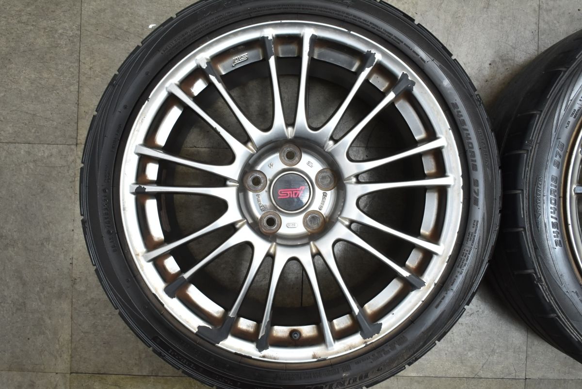  鍛造品 スバル WRX STI OP 18 in 8 5 J 55 PCD 114 3 ダンロップ ハイフライ 245 40 R S 4 インプレッサ レヴォーグ 可 18インチ タイヤ ホイールセット
