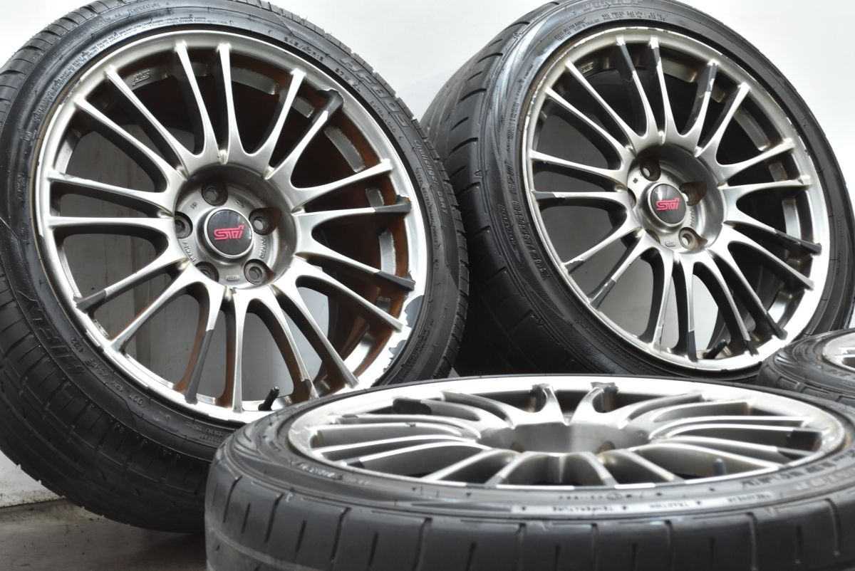 鍛造品 スバル WRX STI OP 18 in 8 5 J 55 PCD 114 3 ダンロップ ハイフライ 245 40 R S 4 インプレッサ レヴォーグ 可