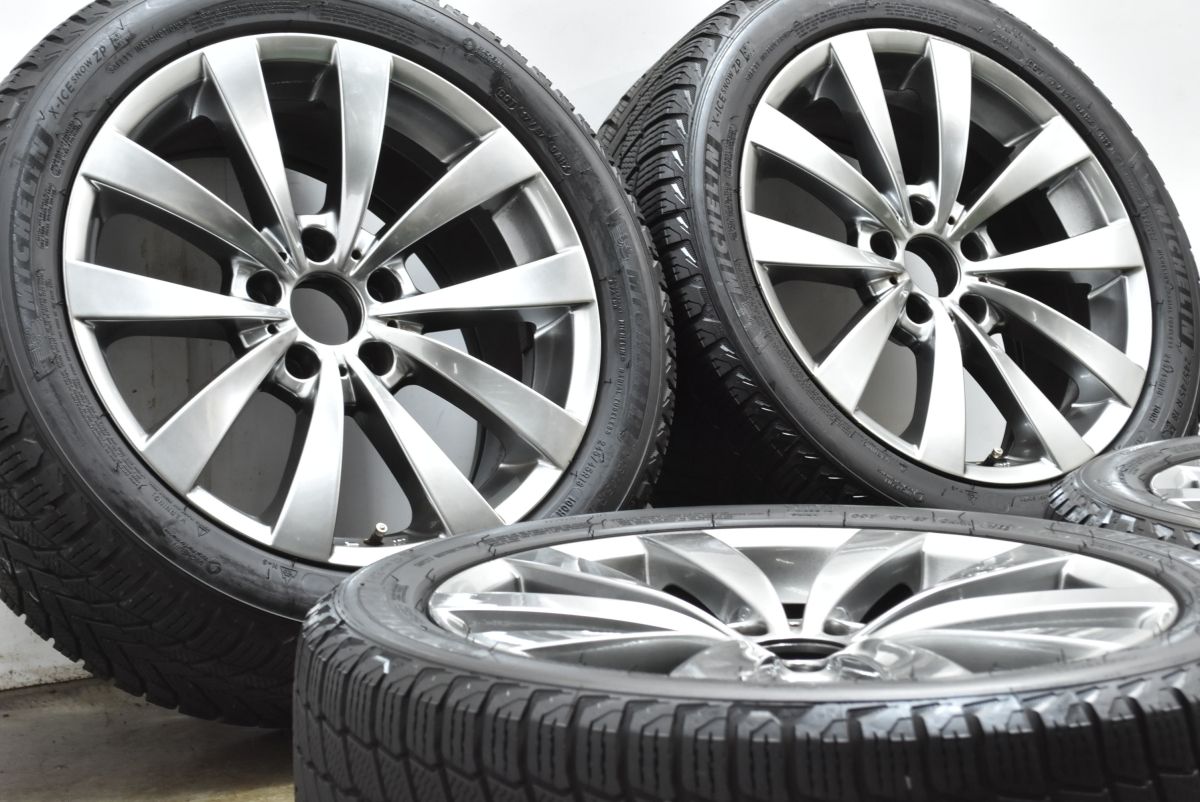 程度良好品 モーテック グレン 18 in 8 J 30 PCD 120 ミシュラン X ICE SNOW ZP 245 45 R BMW F 10 5シリーズ 12 06 6シリーズ 可