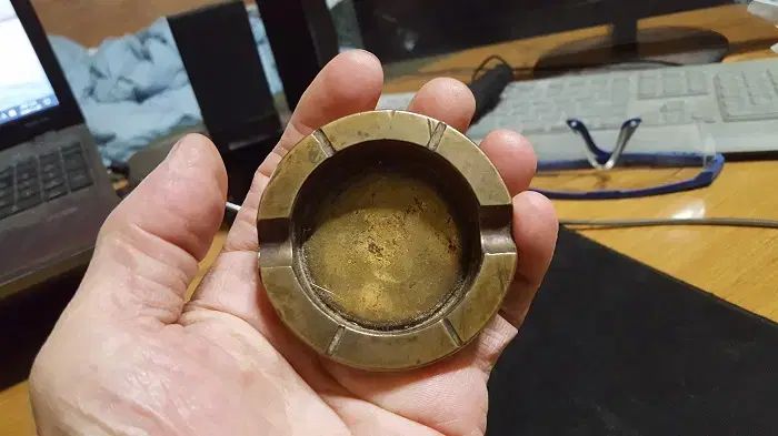 ヴィンテージ 純銅 ハンドメイド 灰皿