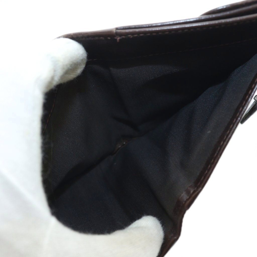 フェンディ FENDI 二つ折り財布 ウォレット ロゴ レザー キャンバス ズッカ柄 茶 ブラウン GY 11 |MQ OH