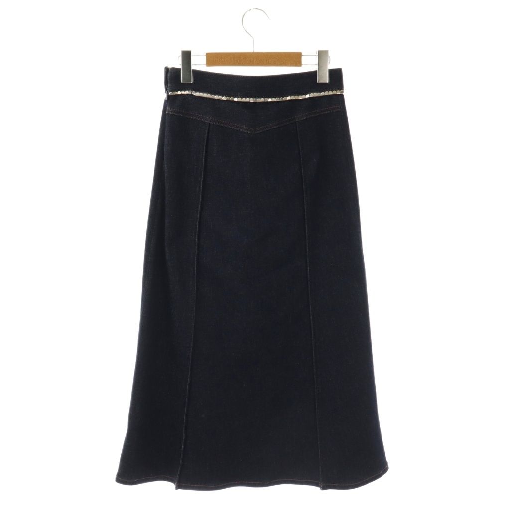 クロエ CHLOE デニムスカート 21年 マーメイド ロング 34 インディゴ |ES GY 57