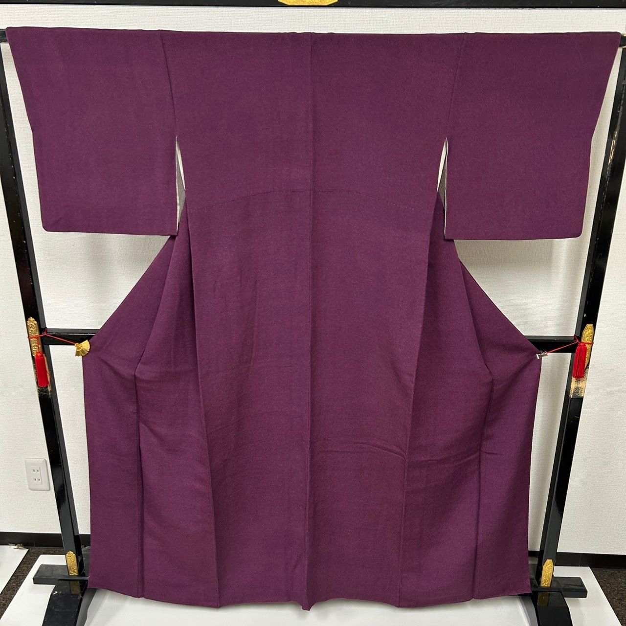 江戸小紋 鮫小紋 ちりめん 裄66 素敵な紫 着物 正絹 MK-1704 - メルカリ