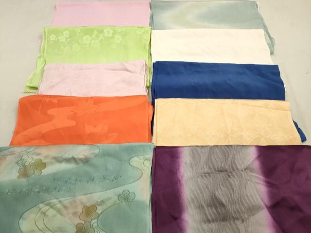 平和屋着物★和装小物　帯揚げ10枚セット　正絹　逸品　DAAZ1537xg 平和屋着物☆和装小物 帯揚げ10枚セット 正絹 逸品 DAAZ1537xg