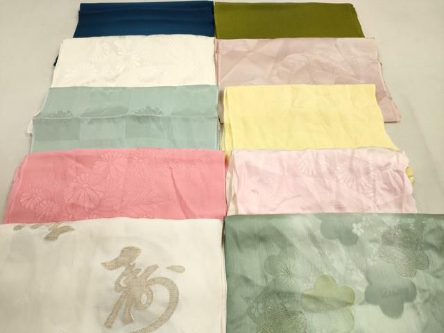 平和屋着物★和装小物　帯揚げ10枚セット　正絹　逸品　DAAZ1539xg 平和屋着物☆和装小物 帯揚げ10枚セット 正絹 逸品 DAAZ1539xg