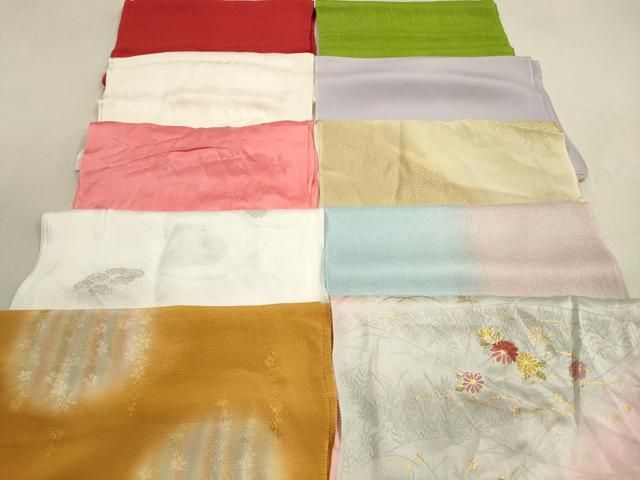 平和屋着物★和装小物　帯揚げ10枚セット　正絹　逸品　DAAZ1553xg 平和屋着物☆和装小物 帯揚げ10枚セット 正絹 逸品 DAAZ1553xg