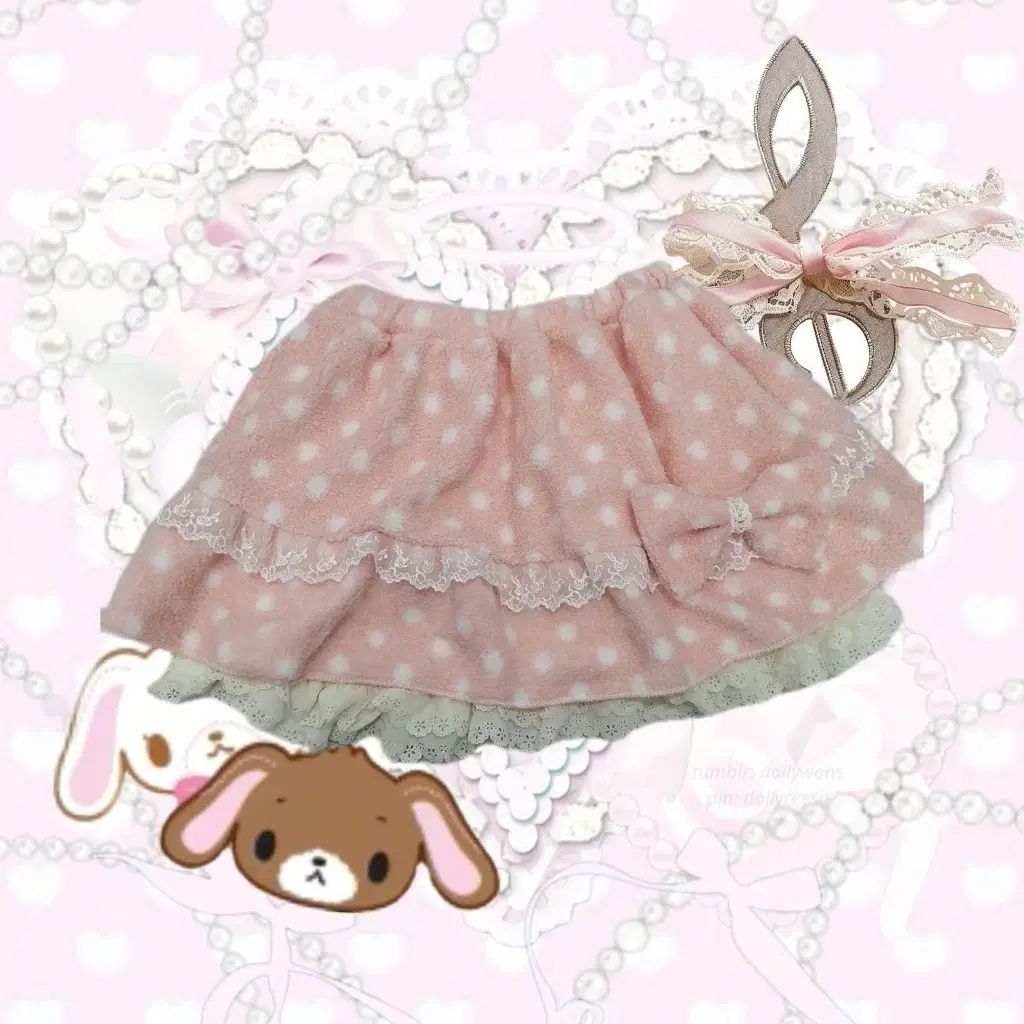 マカロン スカート ピンク ドット ギャル 姫ギャル ラテギャル キュロット