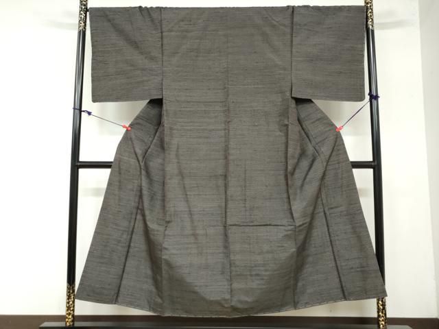 平和屋着物●男性 結城紬 アンサンブル 100亀甲 総詰め 正絹 ♥ ud