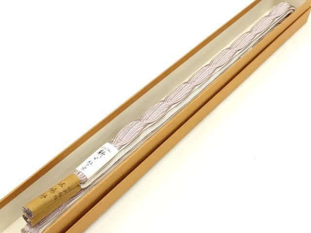 平和屋着物●無形文化財 江戸組紐 五嶋紐 帯締め よねざわ新田 紅下染 金糸 ay