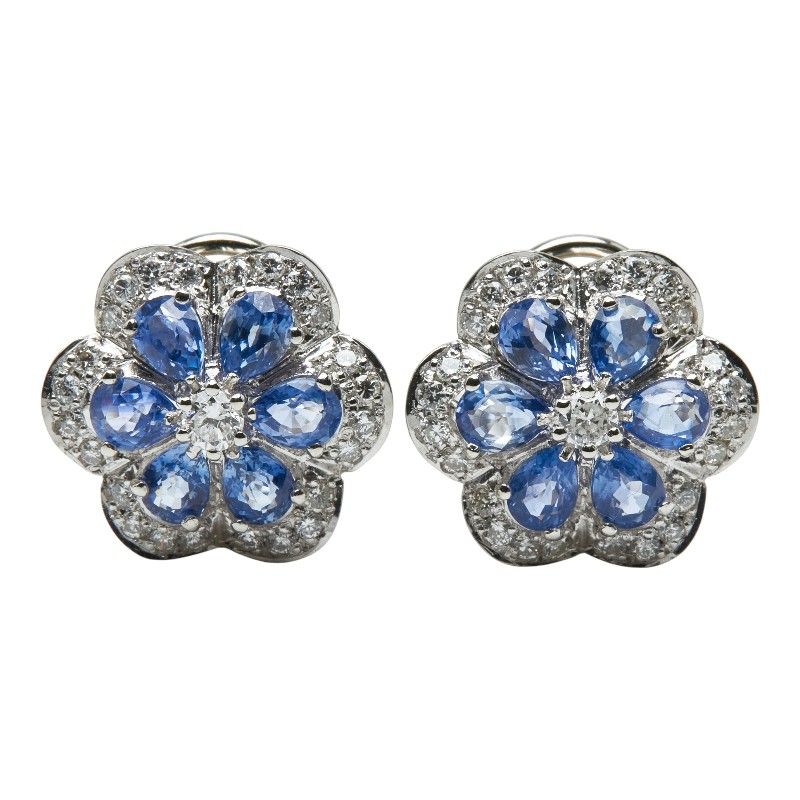 ノーブランド フラワー 花 モチーフ K 14 WG ホワイトゴールド Pt 900 プラチナ レディース no brand 240-44681