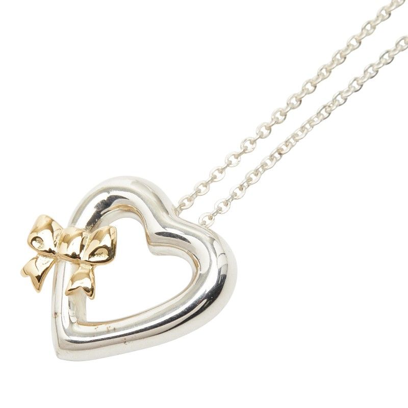 ティファニー ハートリボン シルバー ゴールド SV925 シルバー K18YG