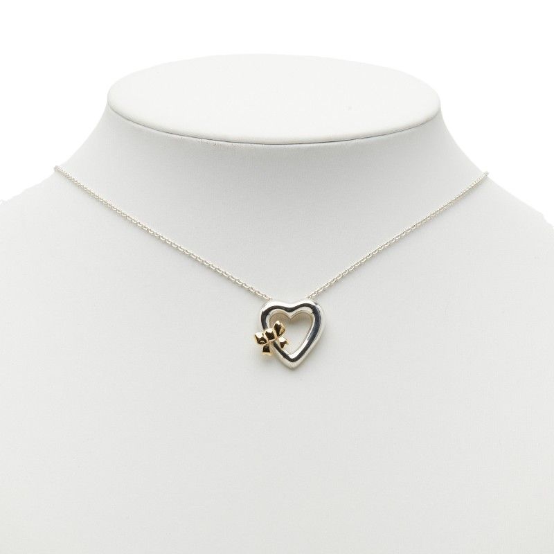 ティファニー ハートリボン シルバー ゴールド SV925 シルバー K18YG