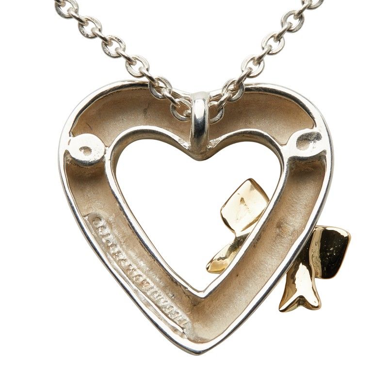 ティファニー ハートリボン シルバー ゴールド SV925 シルバー K18YG