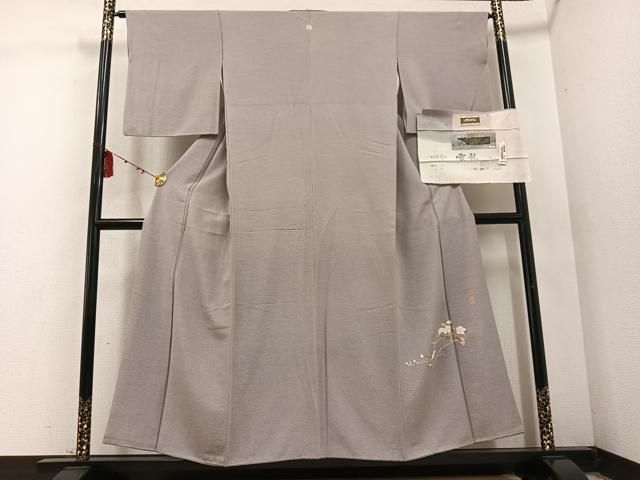 平和屋着物 京加賀友禅 百貫達雄監修 色無地 雲龍 加賀色重ね草木染 潤色 上代28万 反端付き 正絹 ph